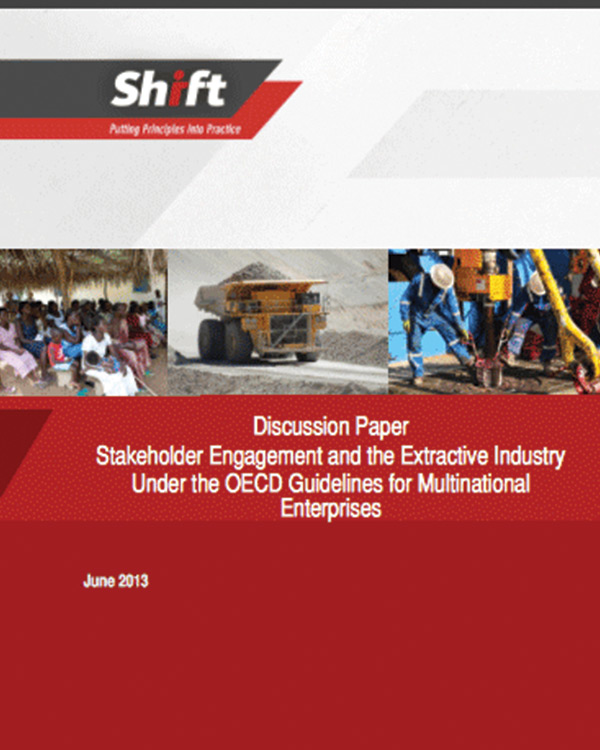 Discussion Paper: Stakeholder Engagement and the Extractive Industry Under the OECD Guidelines for Multinational Enterprises