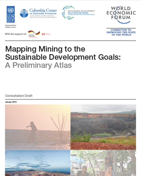 Mapping Mining to the Sustainable Development Goals: A Preliminary Atlas