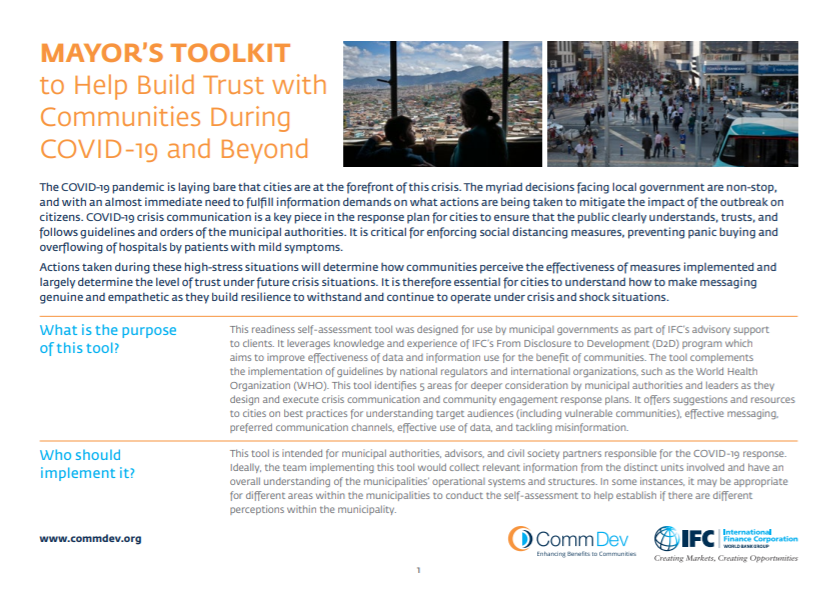 Mayor’s Toolkit to Help Build Trust with Communities During COVID-19 and Beyond
