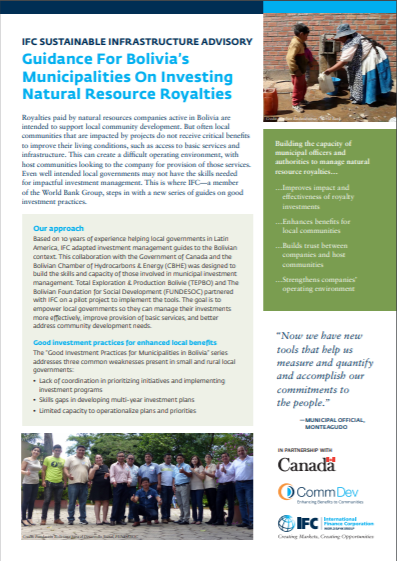 [English Version] Highlights: Guidance For Bolivia’s Municipalities On Investing Natural Resource Royalties