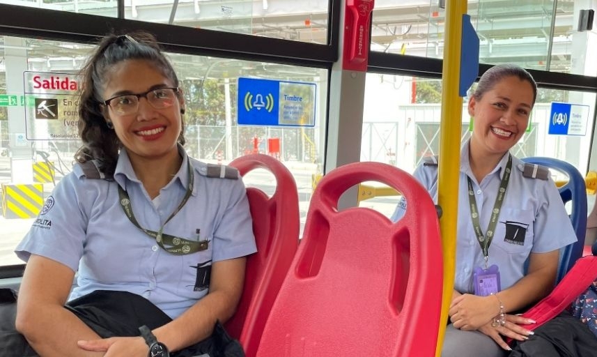 Bogotá’s women in the e-bus driver’s seat